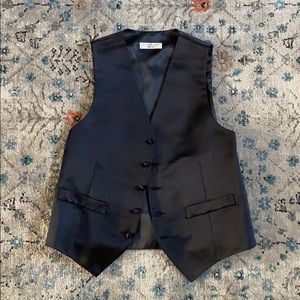 Black tie suit vest